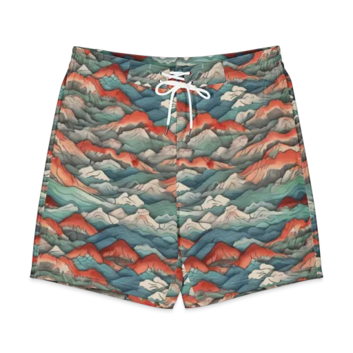 Coral Alpine on a Men's Board Shorts