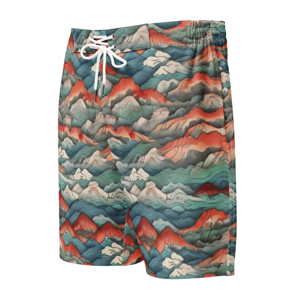 Coral Alpine on Men's Board Shorts — Front