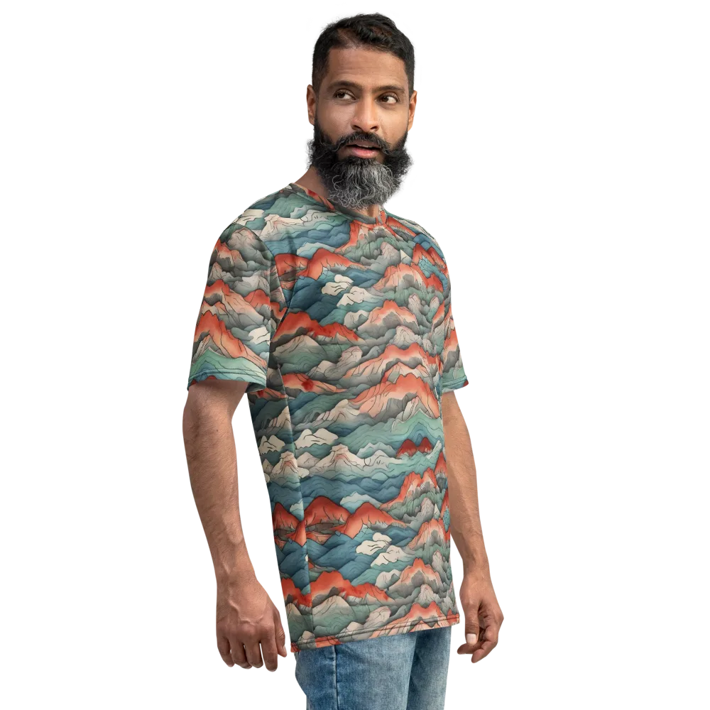 Coral Alpine on Men's Crew Neck T-Shirt — Right