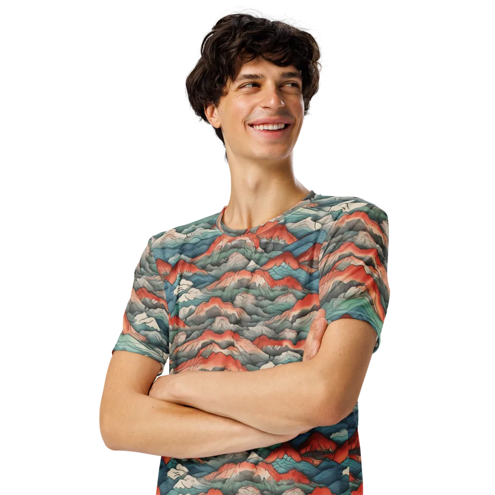 Coral Alpine on Men's Crew Neck T-Shirt — Left Front
