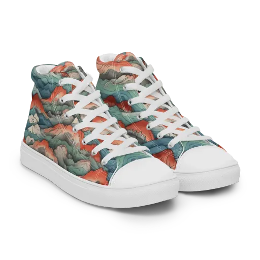 Coral Alpine on a Women's High Top Canvas Shoes