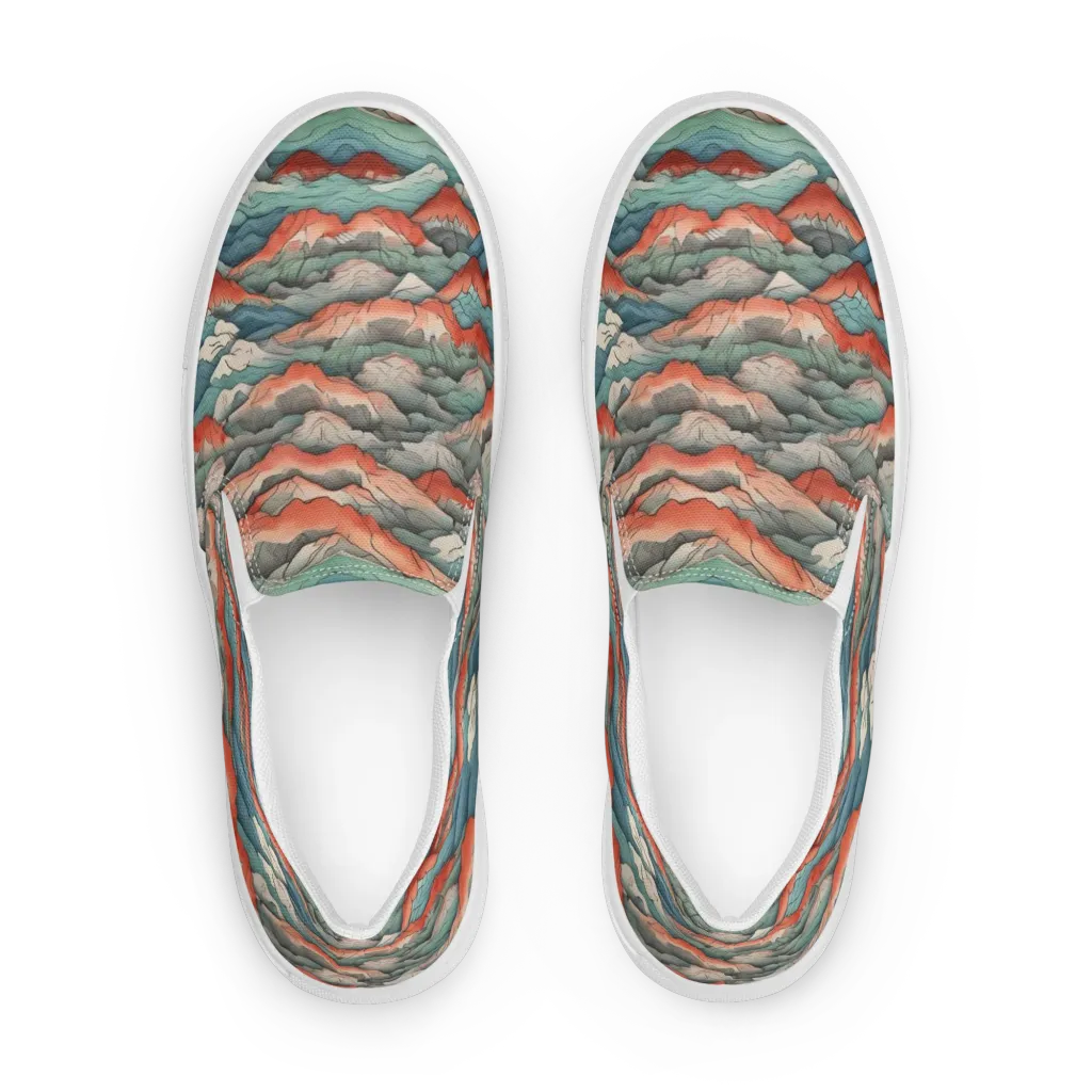 Coral Alpine on Men's Slip-On Canvas Shoes — Front