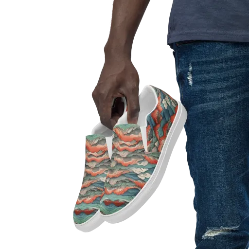Coral Alpine on a Men's Slip-On Canvas Shoes