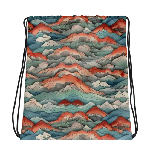 Coral Alpine on a Drawstring Bag