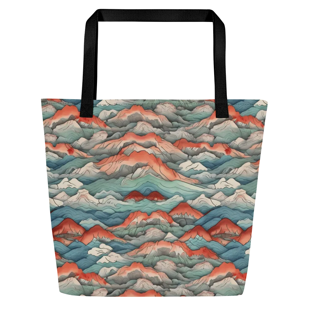 Coral Alpine on Large Tote Bag W/ Pocket — Front