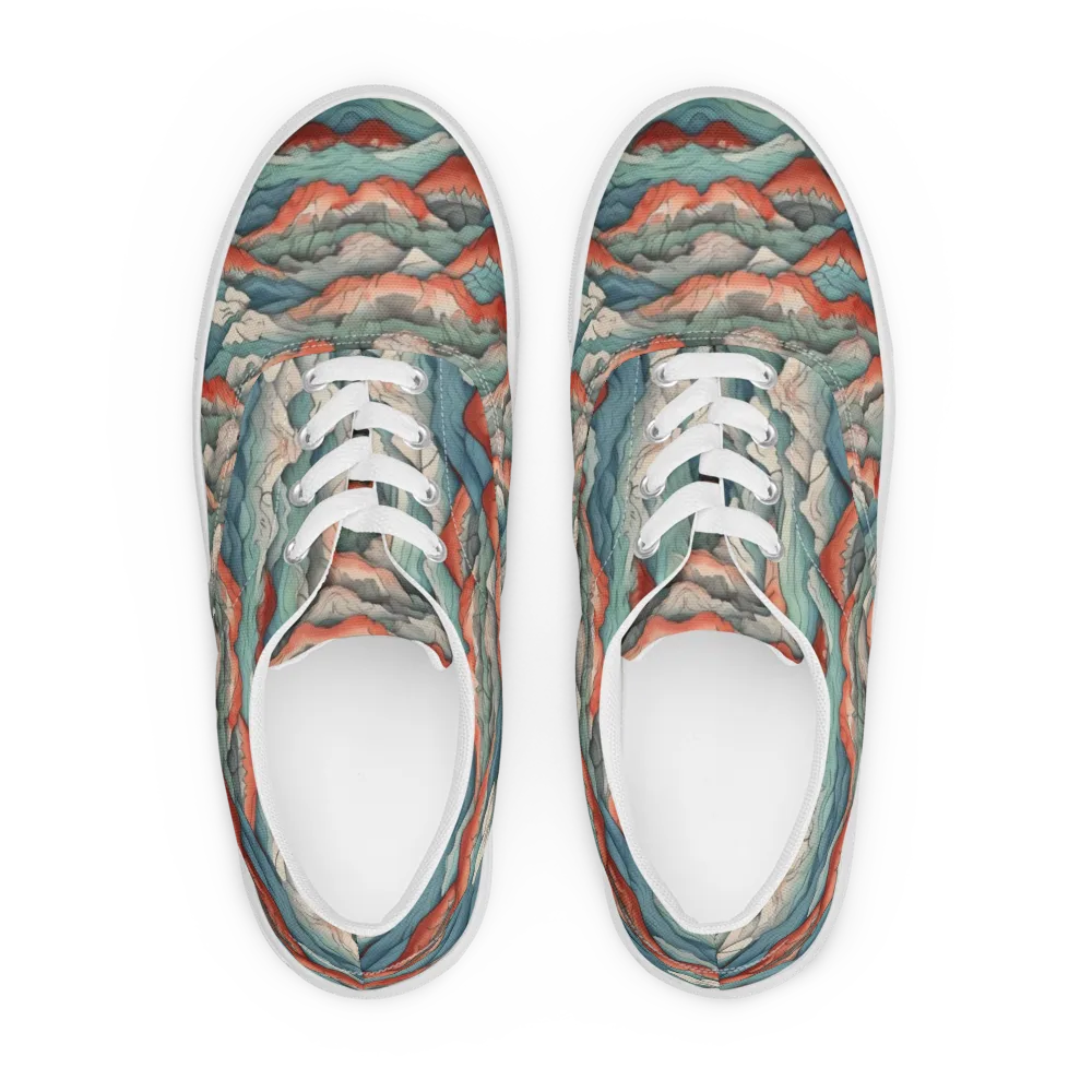 Coral Alpine on Men's Lace-Up Canvas Shoes — Front