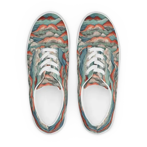 Coral Alpine on a Men's Lace-Up Canvas Shoes
