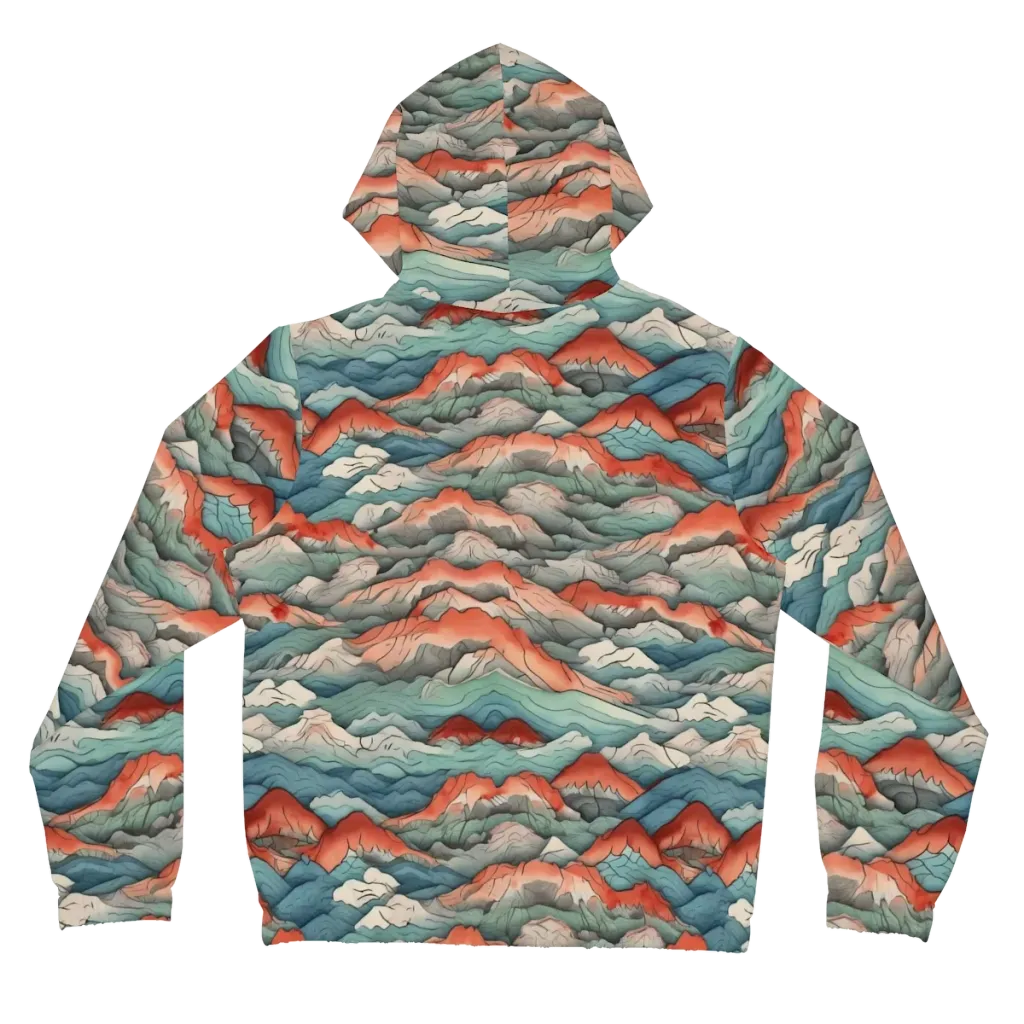 Coral Alpine on Women's Full-Zip Hoodie — Back