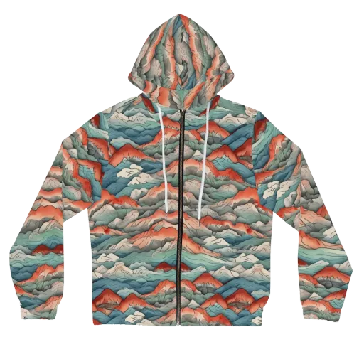Coral Alpine on a Women's Full-Zip Hoodie