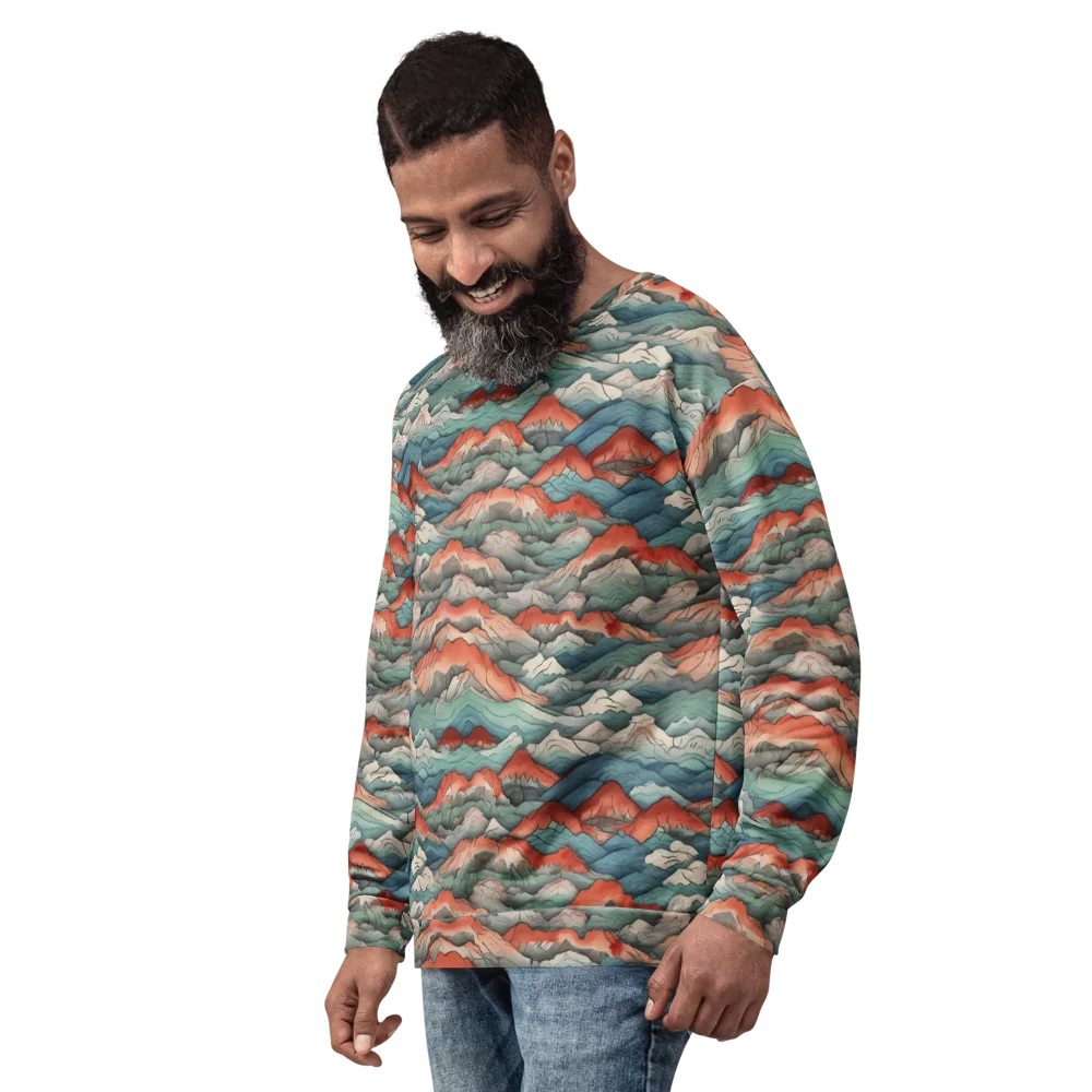 Coral Alpine on Sweatshirt — Left Front