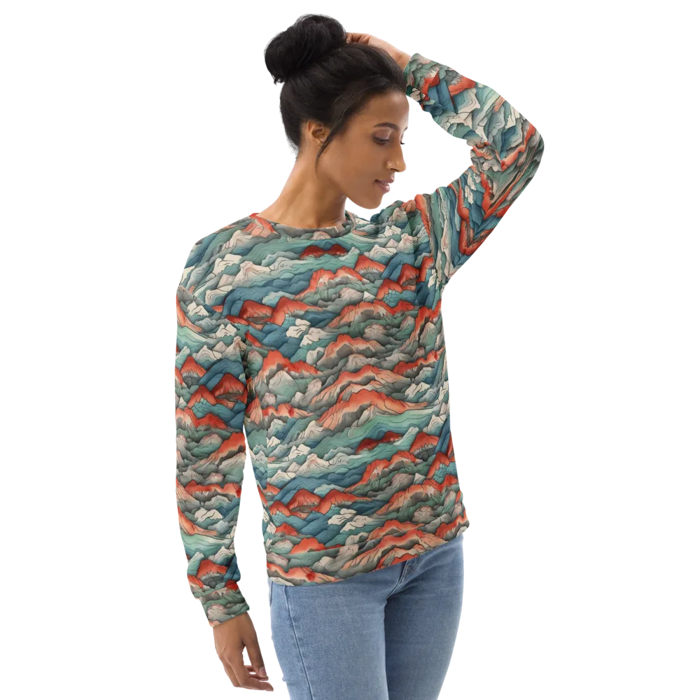 Coral Alpine on Sweatshirt — Right Front