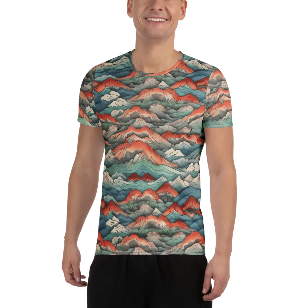 Coral Alpine on Men's Athletic T-Shirt — Front
