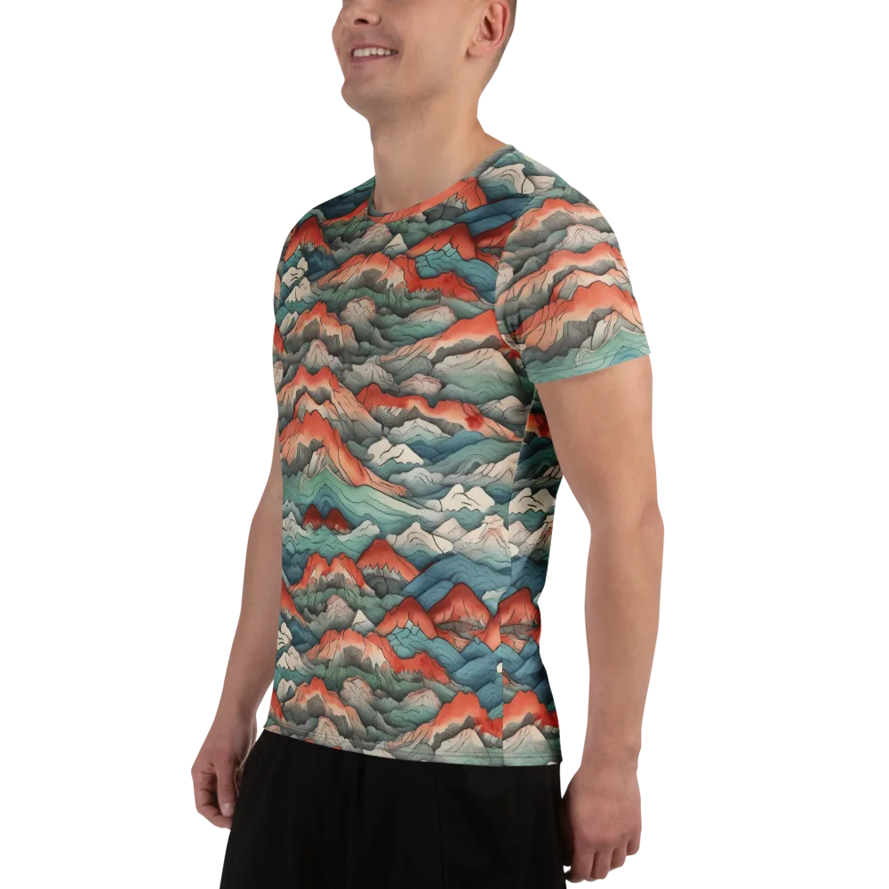 Coral Alpine on Men's Athletic T-Shirt — Left
