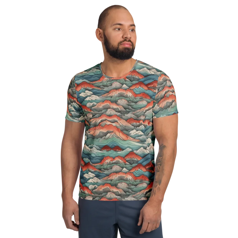Coral Alpine on Men's Athletic T-Shirt — Front