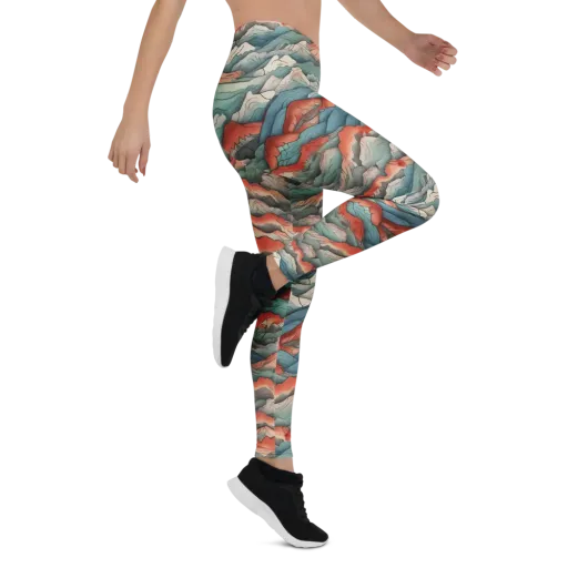 Coral Alpine on a Leggings