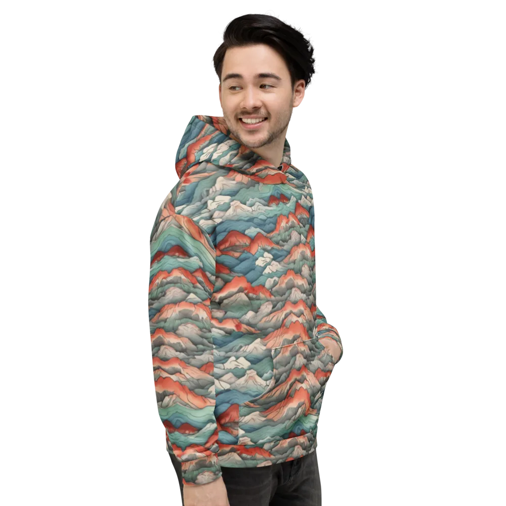Coral Alpine on Hoodie — Right