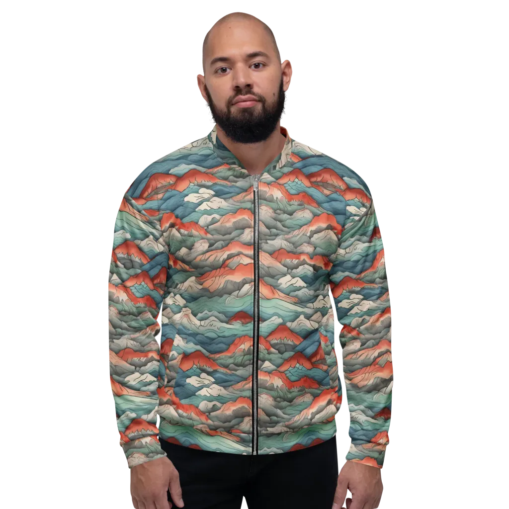 Coral Alpine on Bomber Jacket — Front