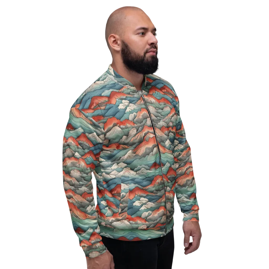 Coral Alpine on Bomber Jacket — Right