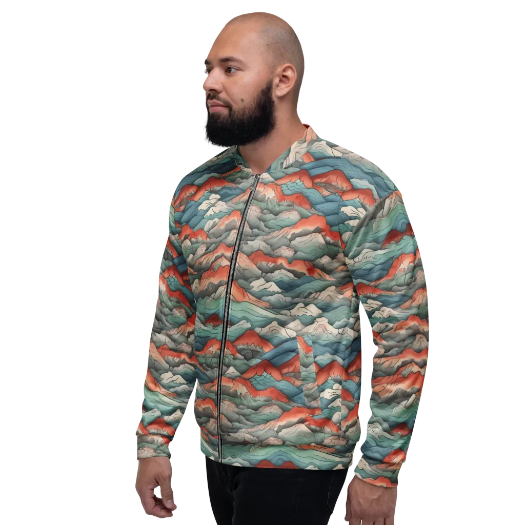 Coral Alpine on Bomber Jacket — Left