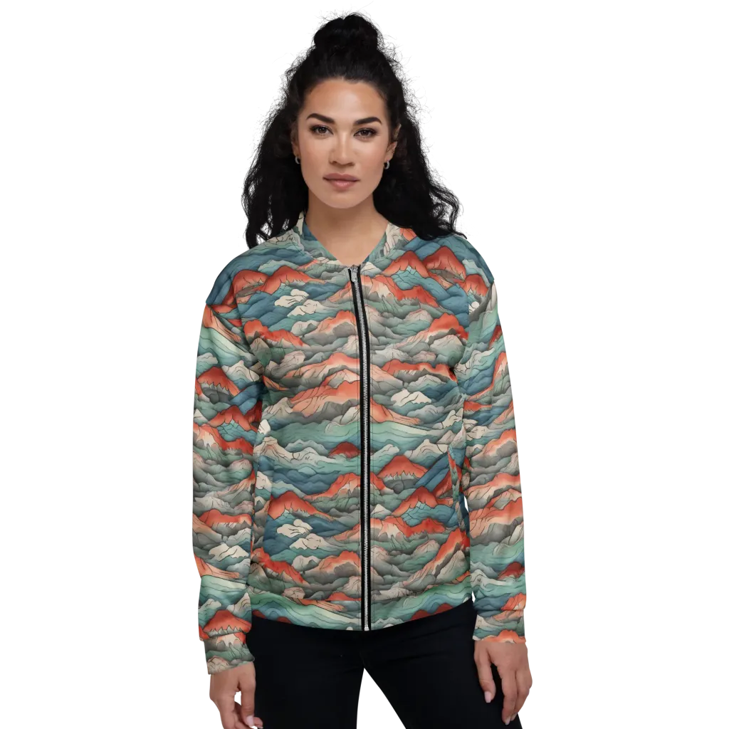 Coral Alpine on Bomber Jacket — Front