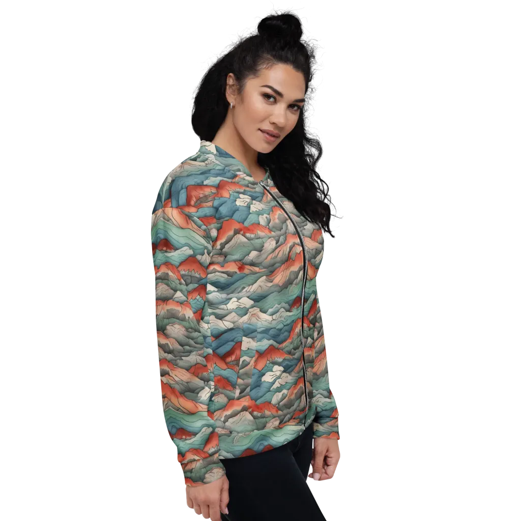 Coral Alpine on Bomber Jacket — Right