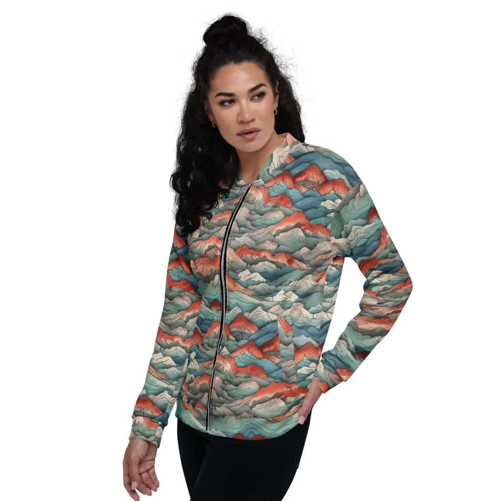Coral Alpine on Bomber Jacket — Left
