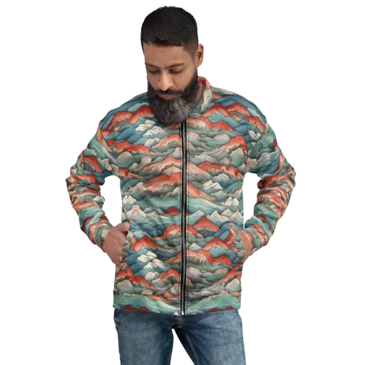 Coral Alpine on a Bomber Jacket