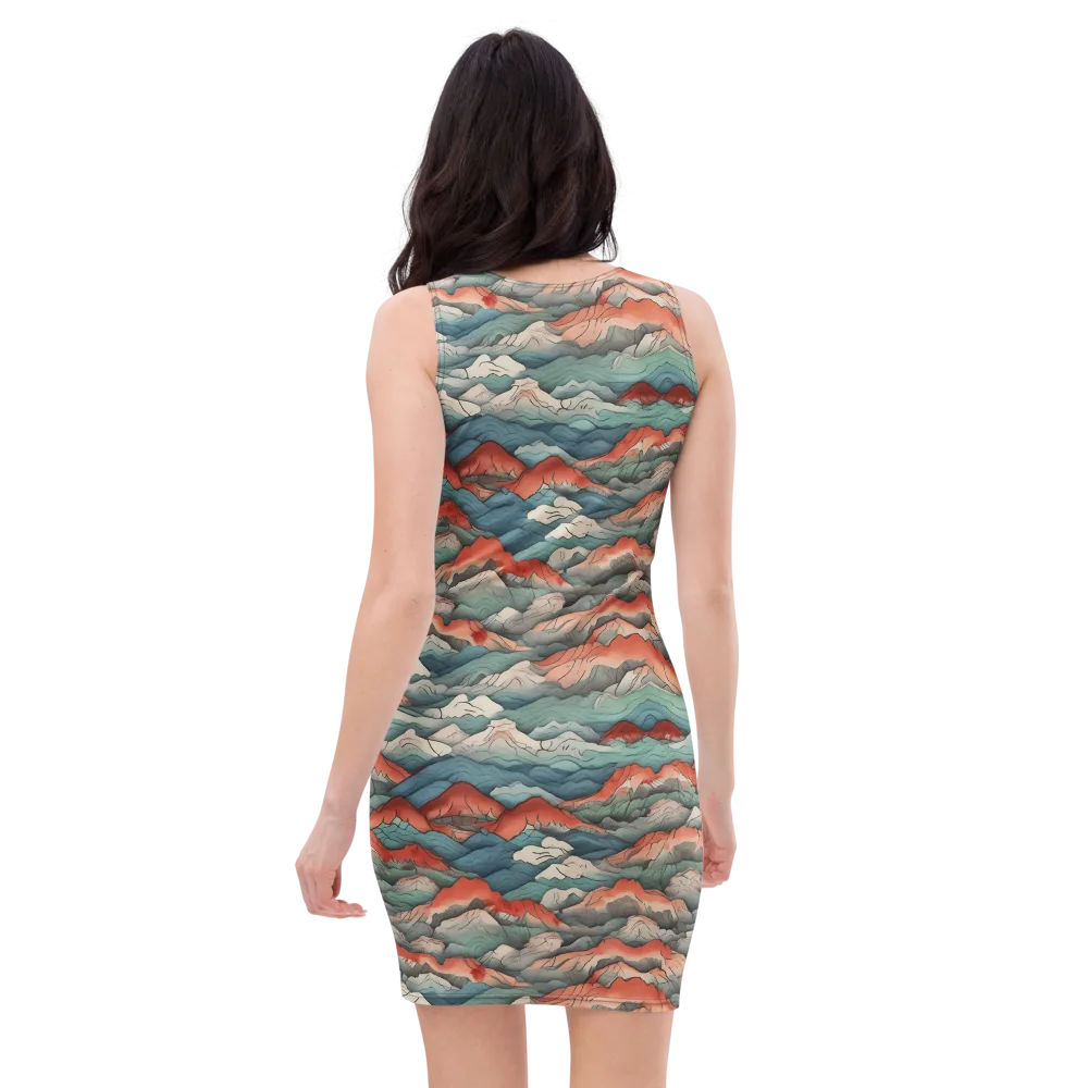 Coral Alpine on Bodycon Dress — Back