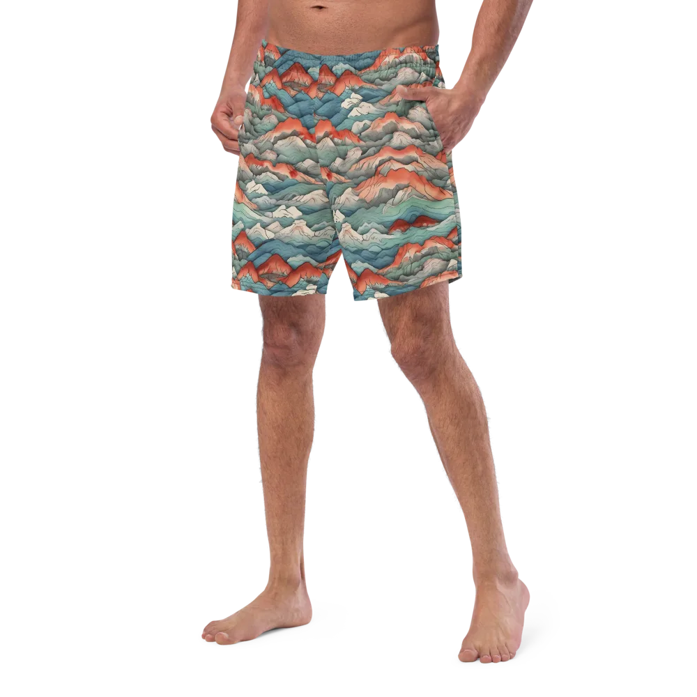 Coral Alpine on Swim Trunks — Left Front