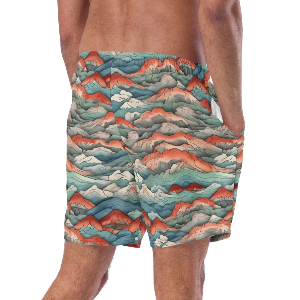 Coral Alpine on Swim Trunks — Right Back
