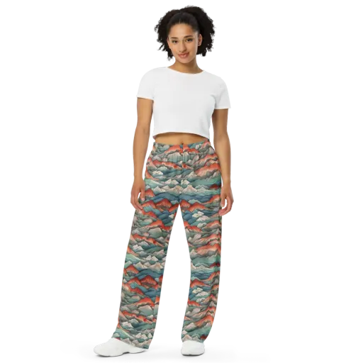 Coral Alpine on a Wide-Leg Pants
