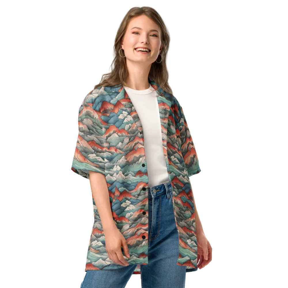 Coral Alpine on Button Shirt — Front