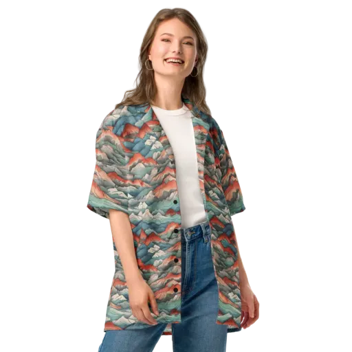 Coral Alpine on a Button Shirt