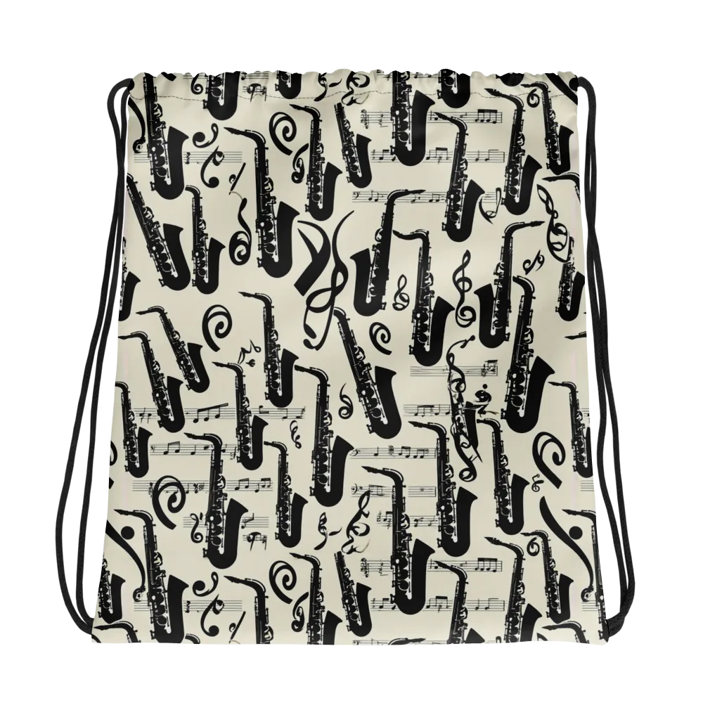Saxophone Nocturne on Drawstring Bag — Photo