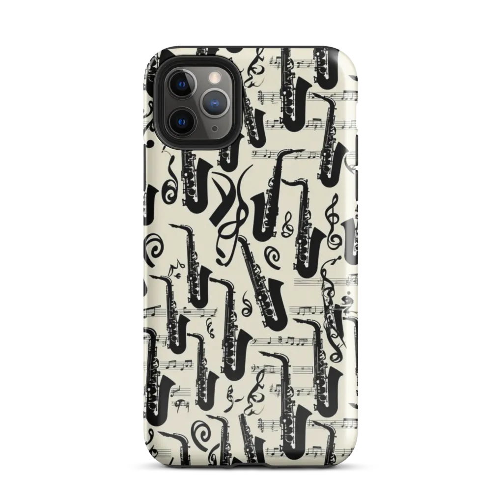 Saxophone Nocturne on Tough Case for iPhone® — Front