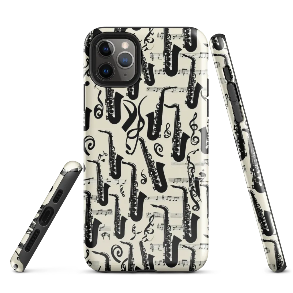 Saxophone Nocturne on Tough Case for iPhone® — Front