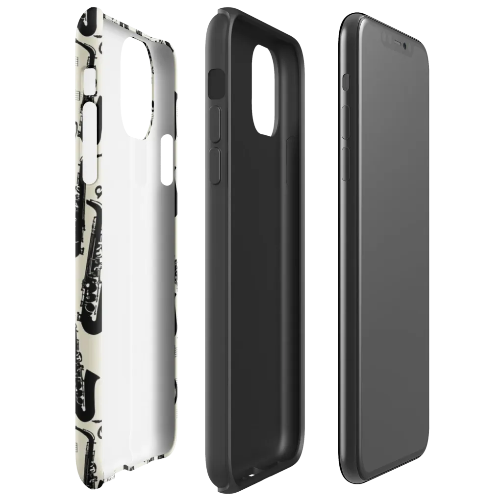 Saxophone Nocturne on Tough Case for iPhone® — Right