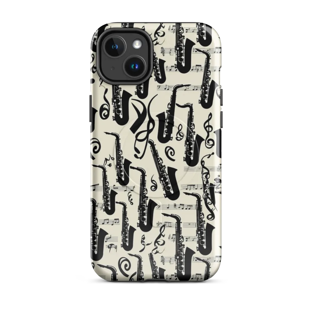 Saxophone Nocturne on MagSafe Tough Case for iPhone® — Front