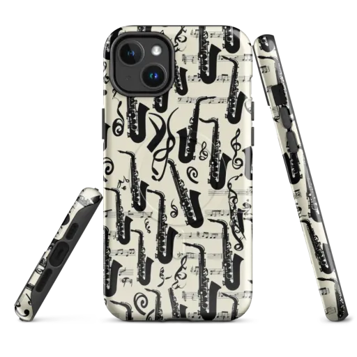 Saxophone Nocturne on a MagSafe Tough Case for iPhone®