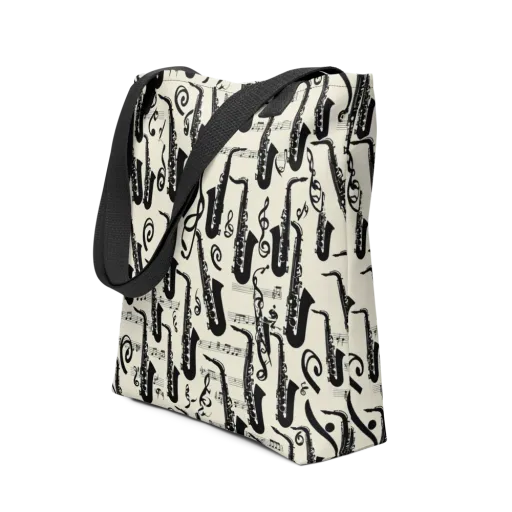Saxophone Nocturne on a Tote Bag