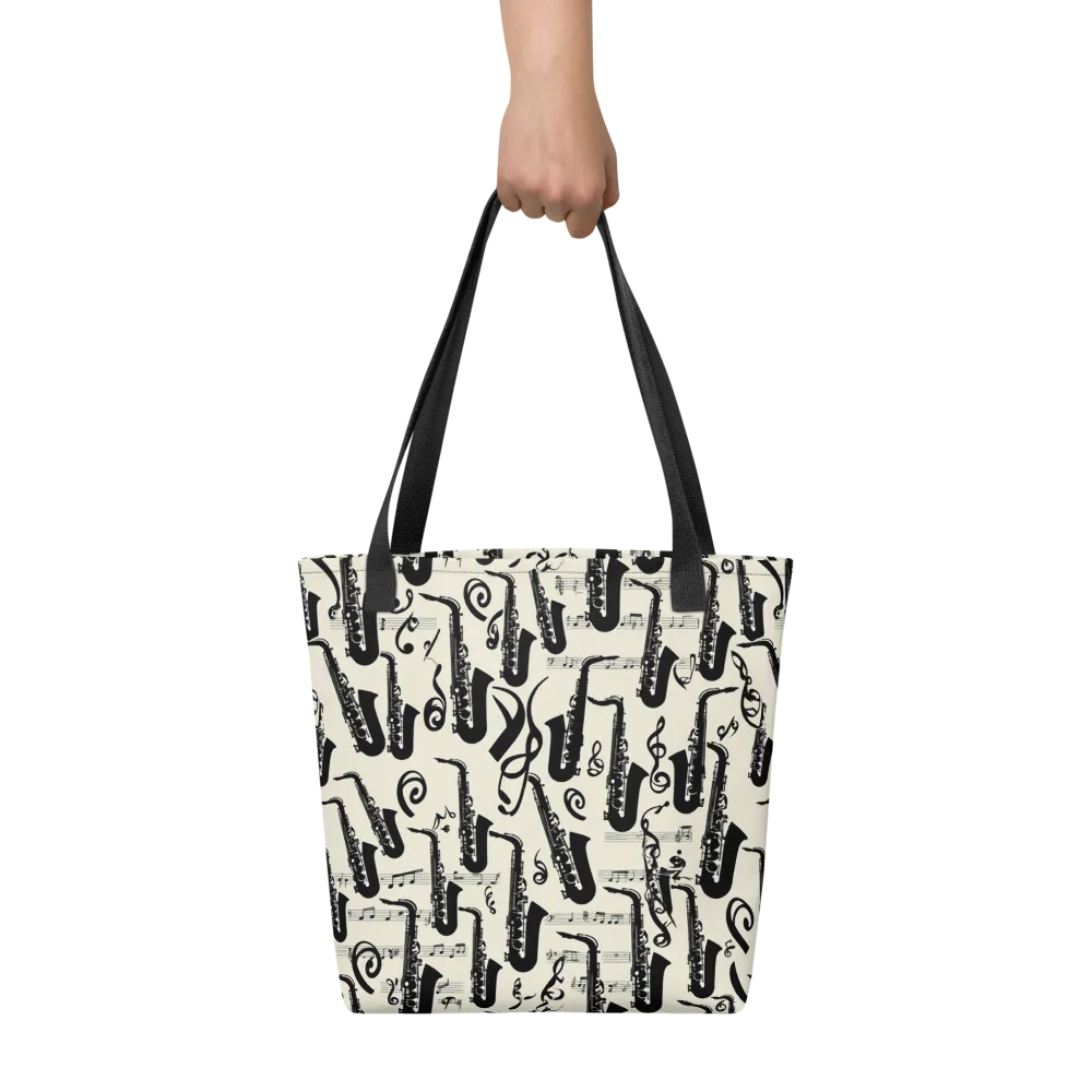 Saxophone Nocturne on Tote Bag — Front