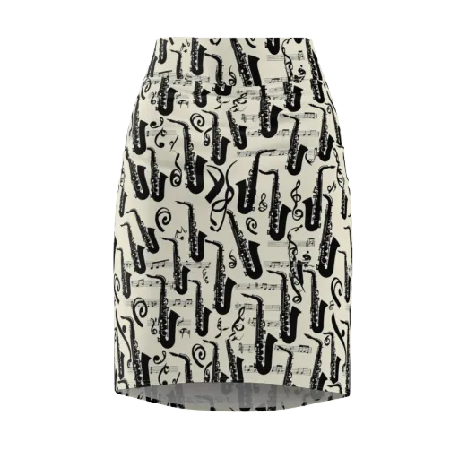 Saxophone Nocturne on a Pencil Skirt