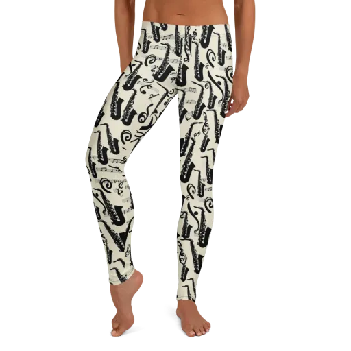 Saxophone Nocturne on a Leggings