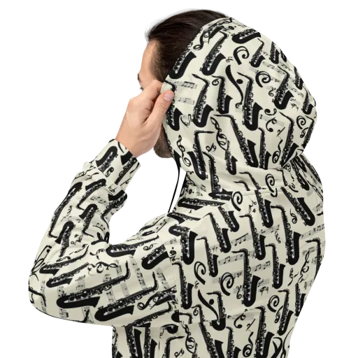 Saxophone Nocturne on a Hoodie