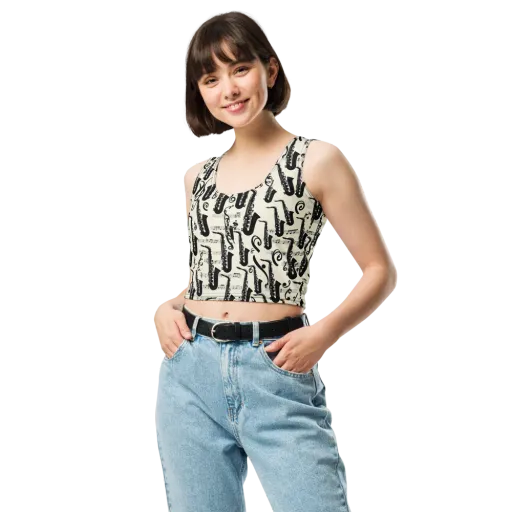 Saxophone Nocturne on a Crop Top