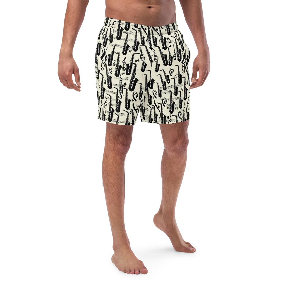 Saxophone Nocturne on Swim Trunks — Front