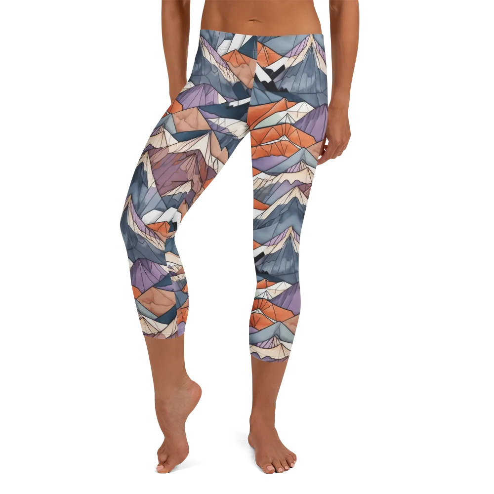 Alpine Facets on Capri Leggings — Front