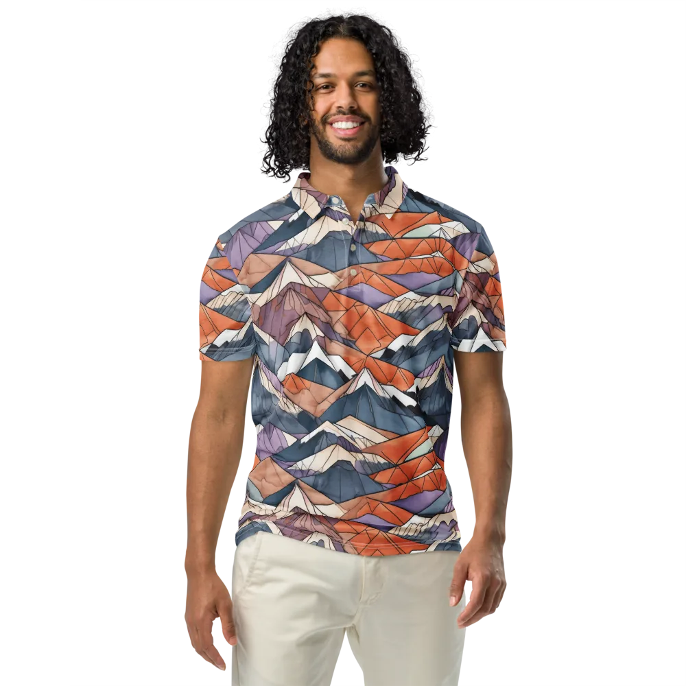 Alpine Facets on Men's Slim Fit Polo Shirt — Front