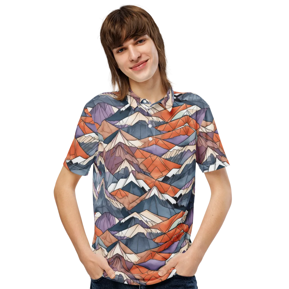 Alpine Facets on Men's Slim Fit Polo Shirt — Front