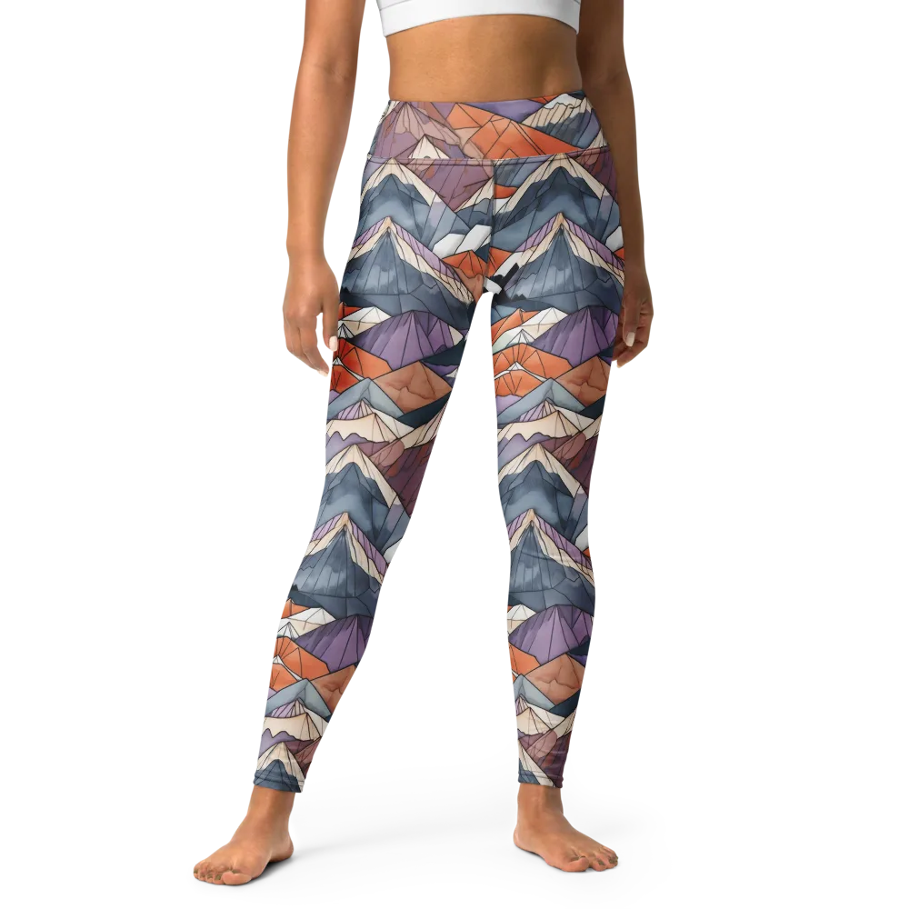 Alpine Facets on Yoga Leggings — Front